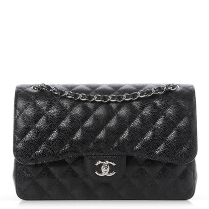 Chanel Caviar Quilted Jumbo Double Flap Black 1 of 9