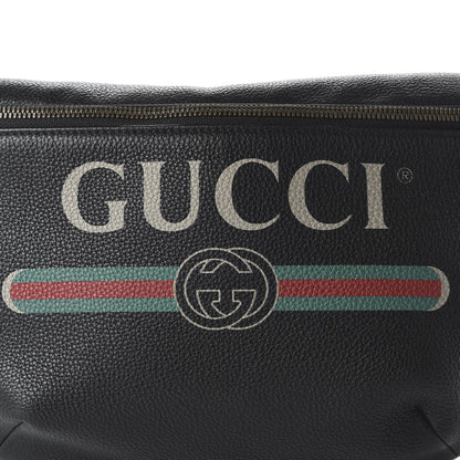 Gucci Grained Calfskin Logo Belt Bag Black 10 of 10