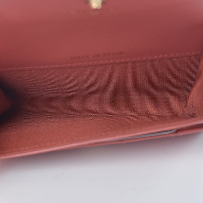 Chanel Lambskin Quilted Boy Card Holder Wallet Rosewood 7 of 11