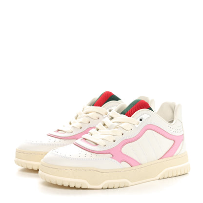 Gucci Calfskin Womens Re-Web Sneakers 36.5 White Pink 3 of 9