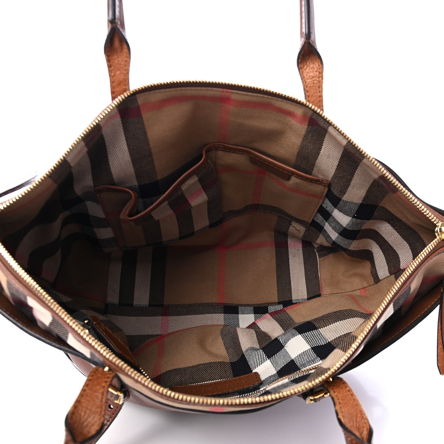Calfskin House Check Small Salisbury Tote Brown