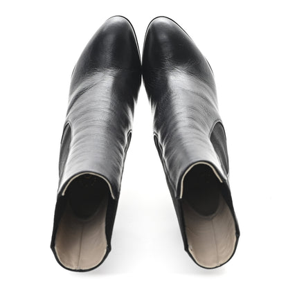 Chanel Calfskin CC Ankle Boots 36.5 Black 2 of 9