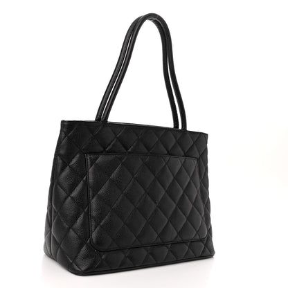Chanel Caviar Quilted Medallion Tote Black 3 of 10