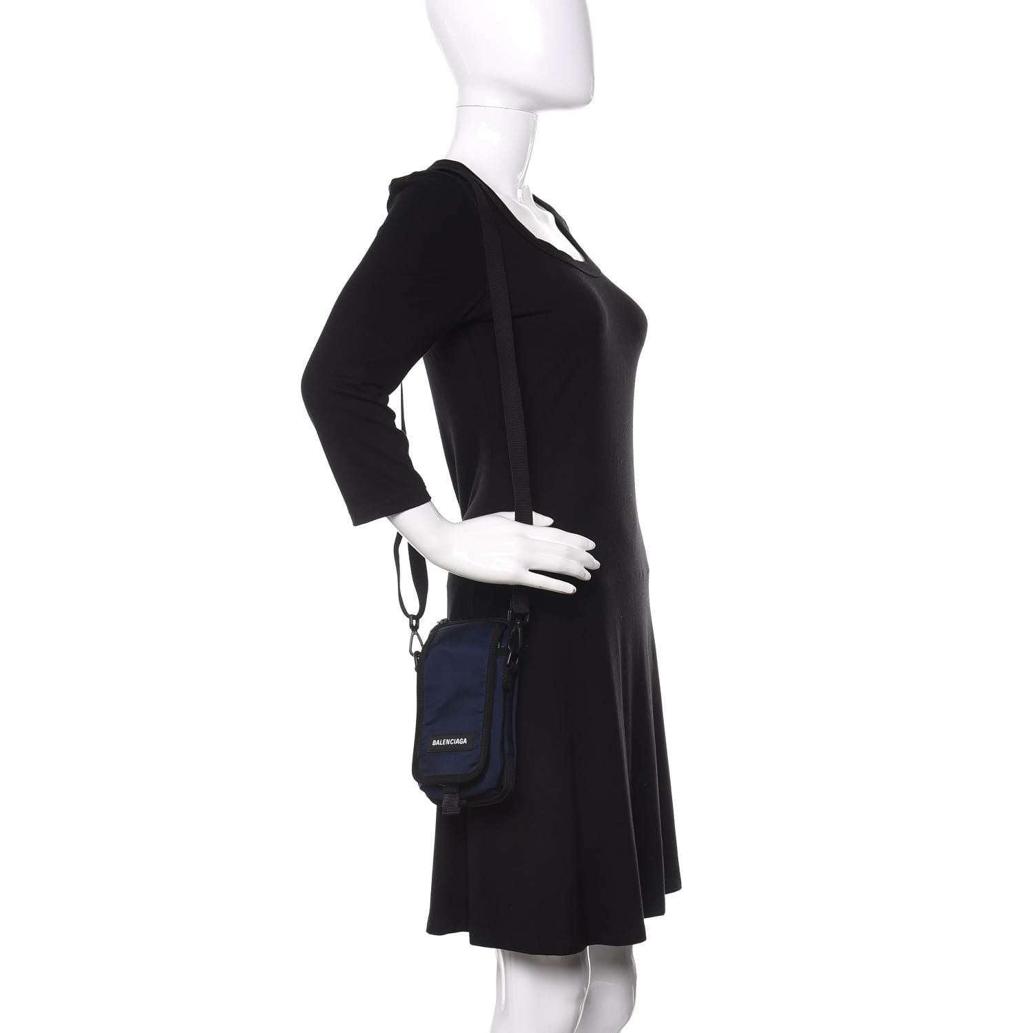 Balenciaga Nylon Explorer Crossbody Navy 2 of 12