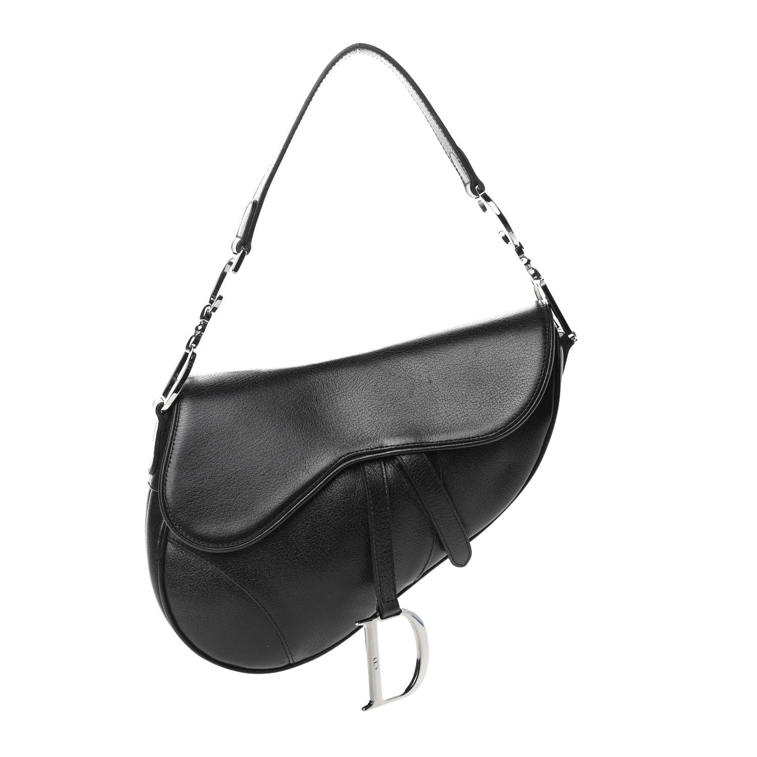 Christian Dior Calfskin Saddle Bag Black 1 of 10
