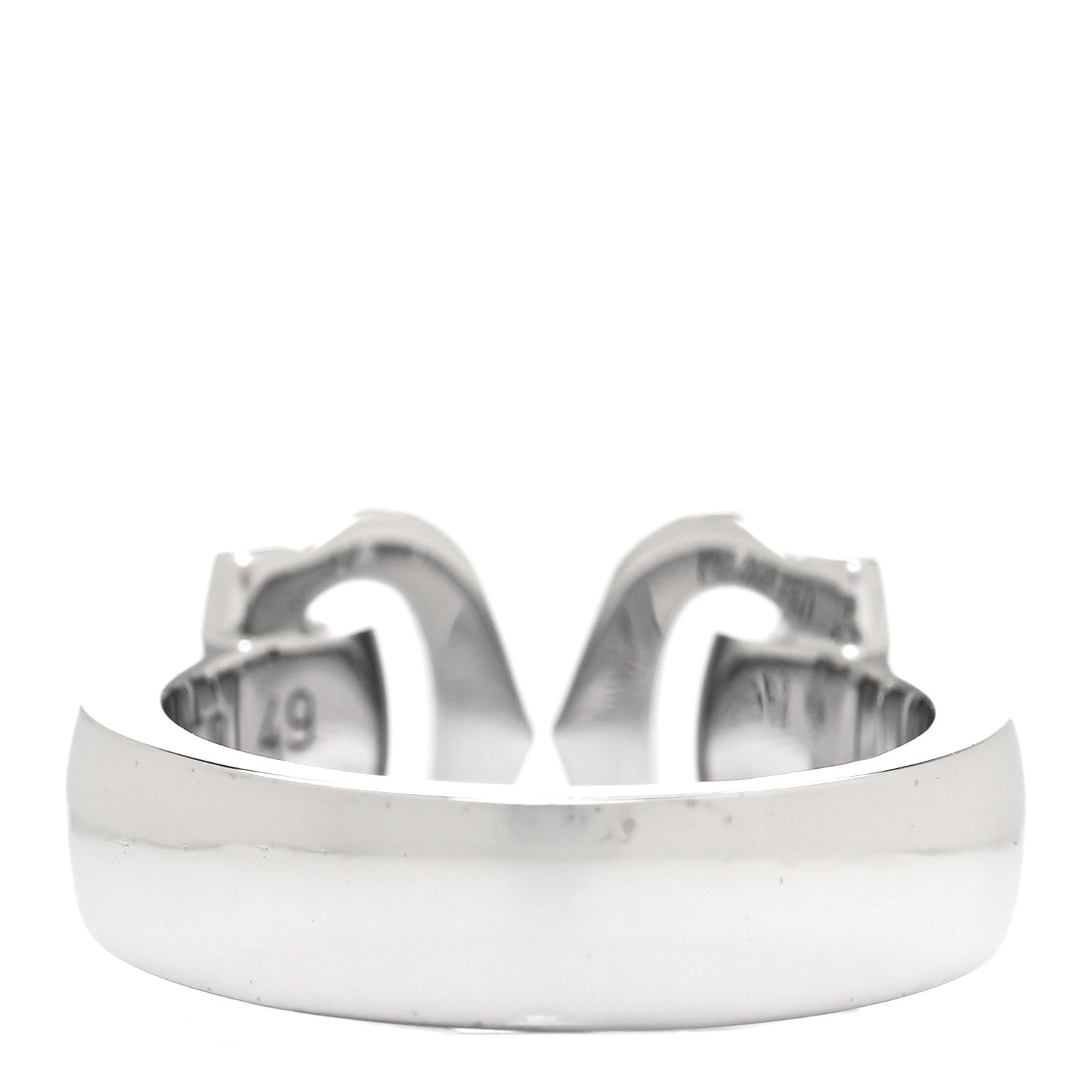 Cartier 18K White Gold Diamond C De Cartier Ring 49 4.75 3 of 5