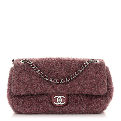Chanel Lurex Knit Medium Pluto Glitter Flap Pink 1 of 16