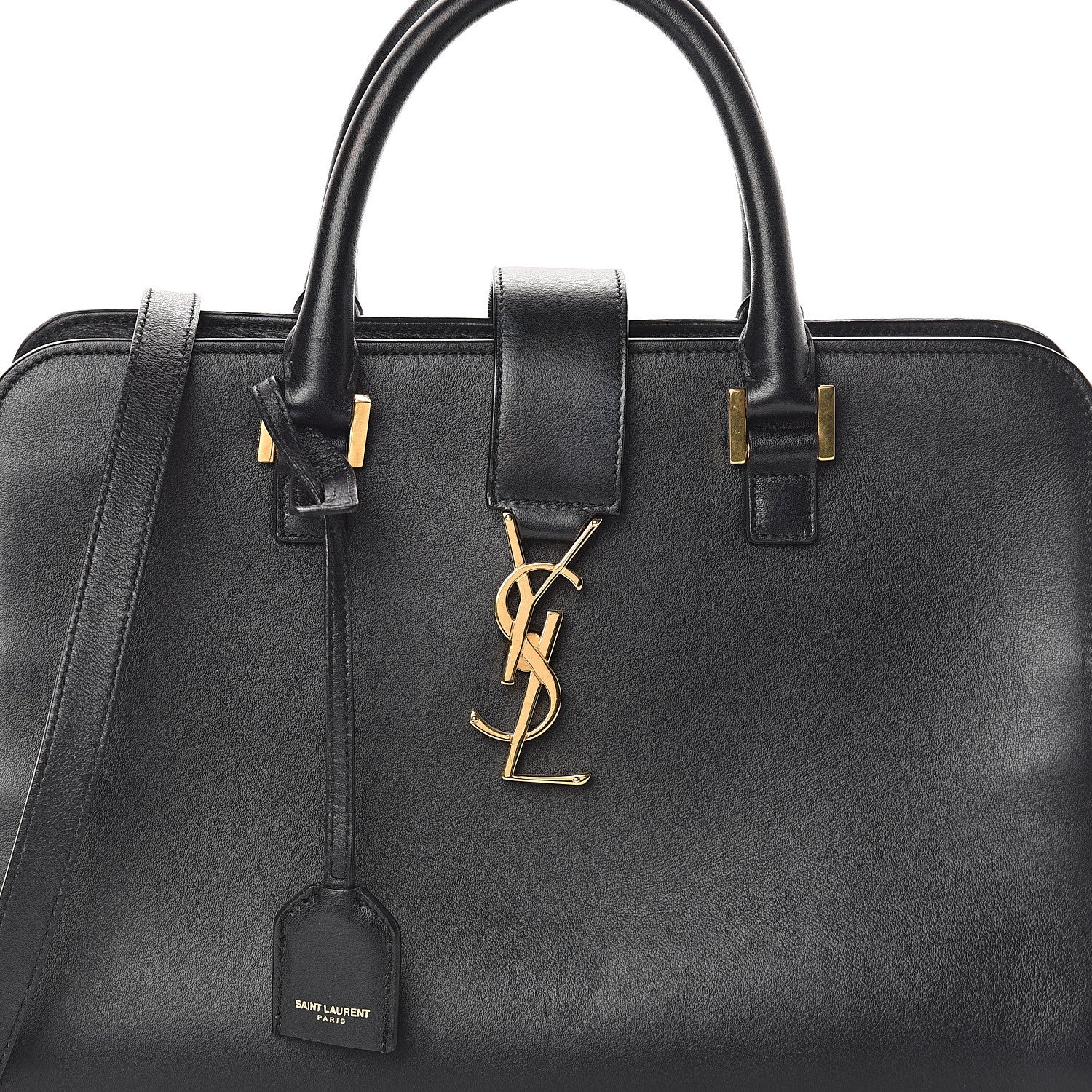 Saint Laurent Calfskin Small Monogram Cabas Black 6 of 8
