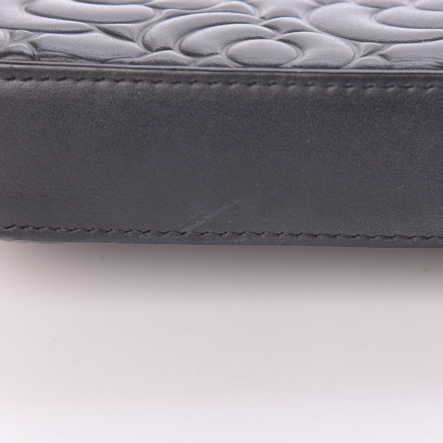 Chanel Lambskin Camellia Embossed Small Clutch With Chain Black 15 of 16