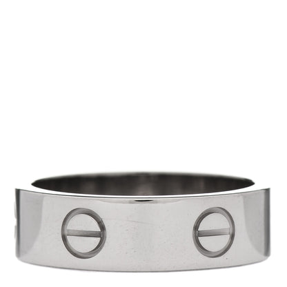 Cartier 18K White Gold 5.5mm LOVE Ring 58 8.25 2 of 4