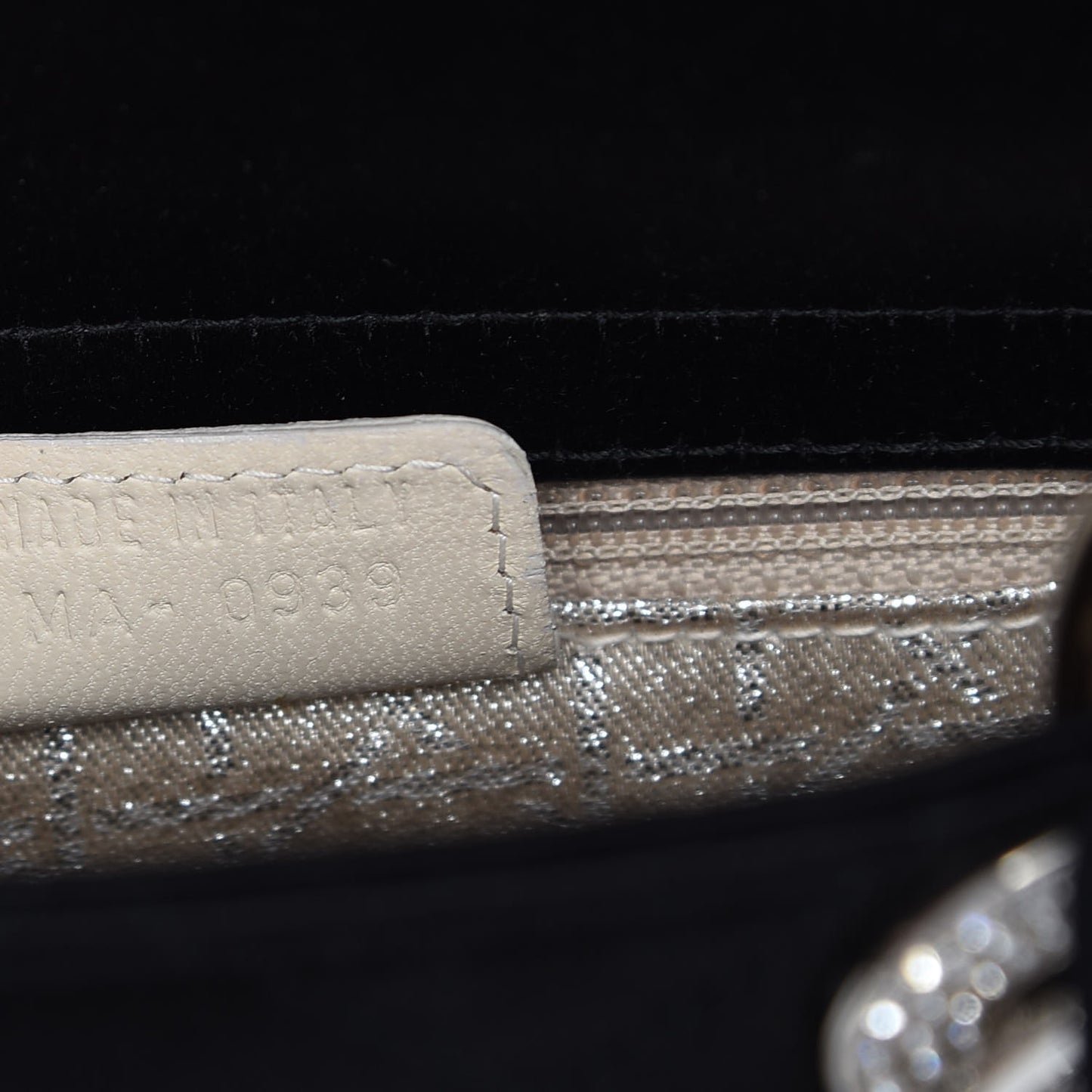 Satin Swarovski Crystal Cannage Mini Lady Dior Black
