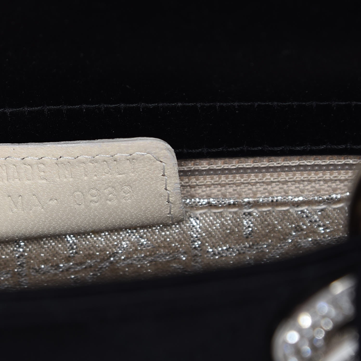 Christian Dior Satin Swarovski Crystal Cannage Mini Lady Dior Black 7 of 7
