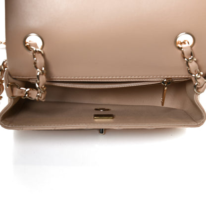 Chanel Lambskin Quilted Mini Rectangular Flap Beige 5 of 14