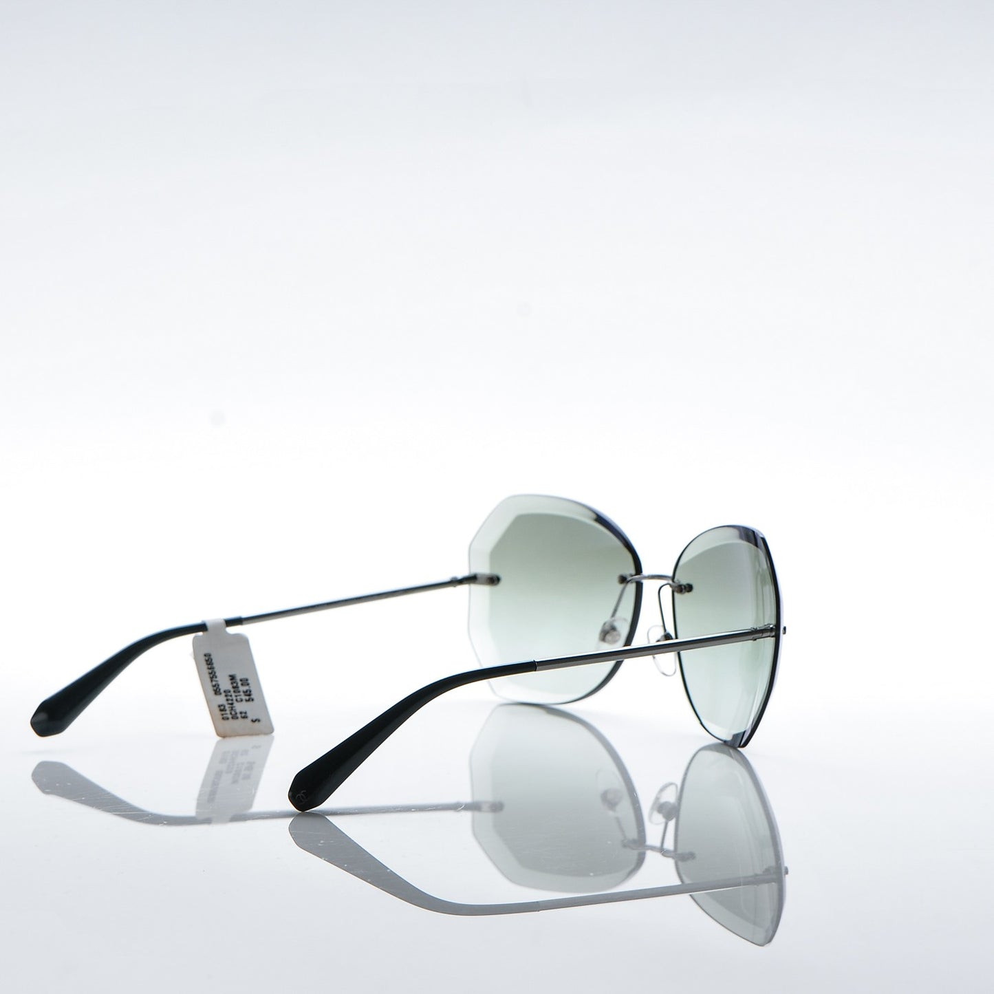 Metal Spring Round Sunglasses 4220 Gunmetal Green