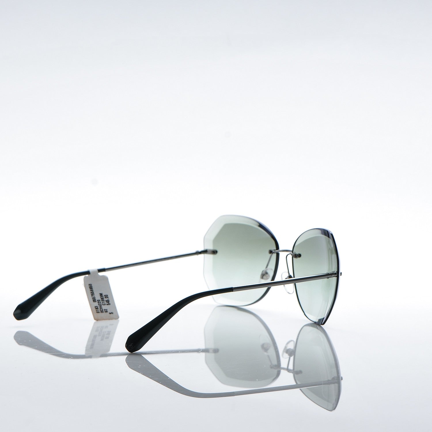 Chanel Metal Spring Round Sunglasses 4220 Gunmetal Green 4 of 8