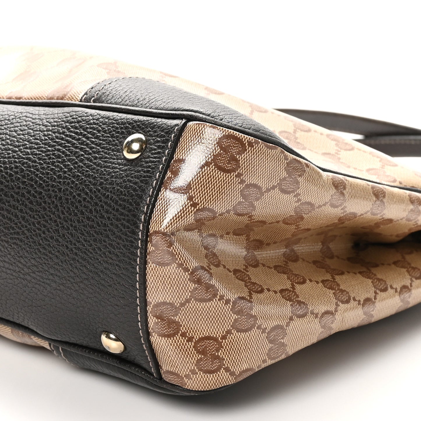 Crystal Monogram Medium Princy Tote Dark Brown