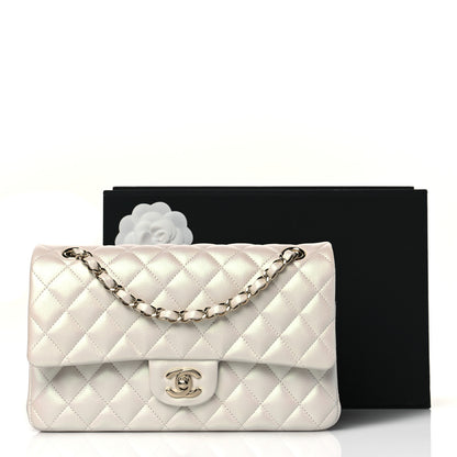 Chanel Iridescent Calfskin Quilted Medium Double Flap White 11 of 11