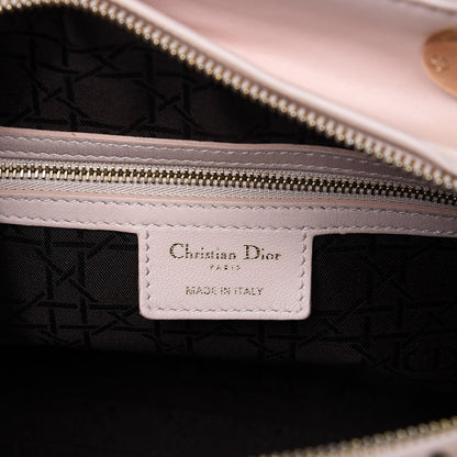 Christian Dior Lambskin Cannage Large Lady Dior Rose Poudre 7 of 17