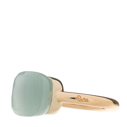 Pomellato 18K Rose White Gold Milky Aquamarine Classic Nudo Ring 48 4.5 3 of 6
