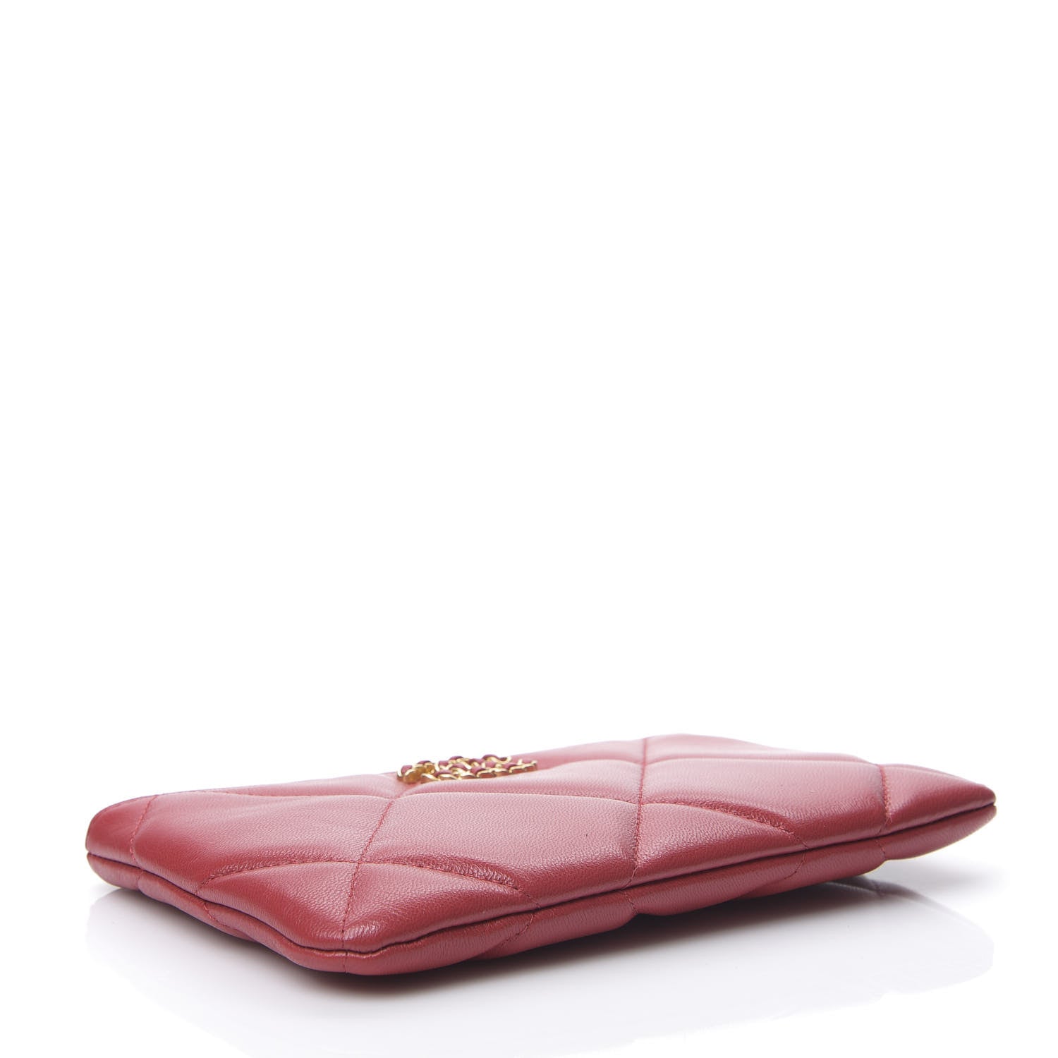 Chanel Goatskin Quilted Chanel 19 Cosmetic Case Red 3 of 9
