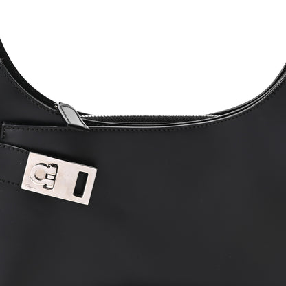 Salvatore Ferragamo Soft Calfskin Gancini Hobo Black 7 of 9