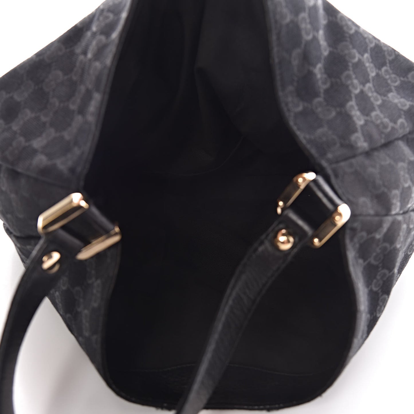 Monogram Large New Ladies Web Hobo Black