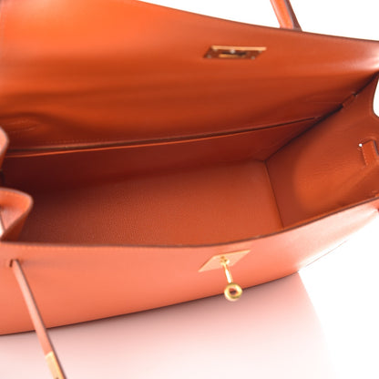Hermes Epsom Kelly Sellier 35 Orange 8 of 37