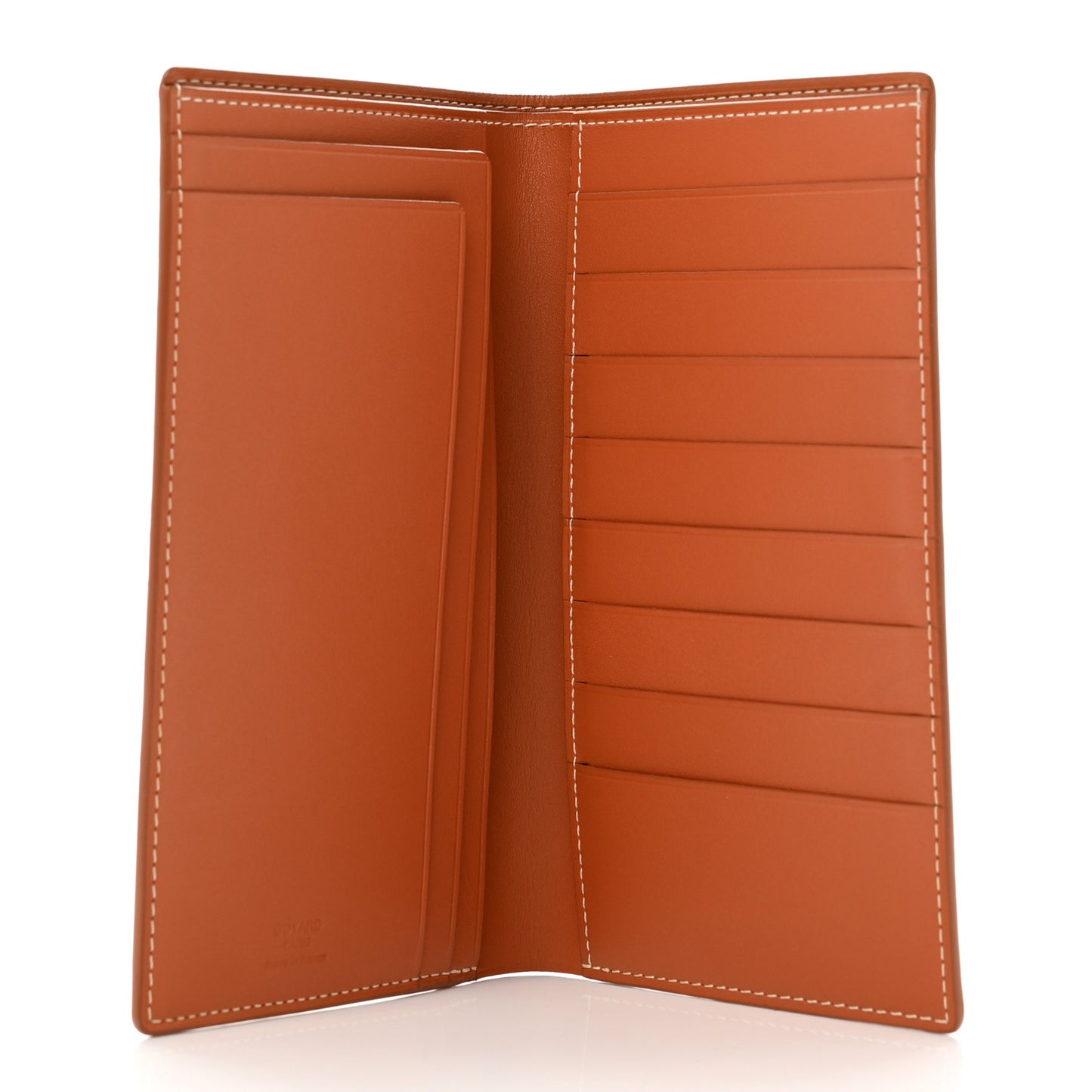 Calfskin Long Bi-Fold Wallet Gold