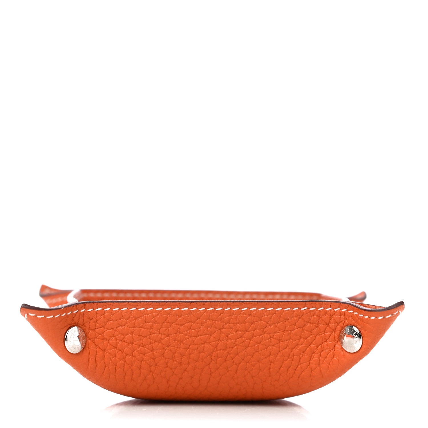 Hermes Taurillon Clemence Mises et Relances Change Tray Potiron 9 of 10