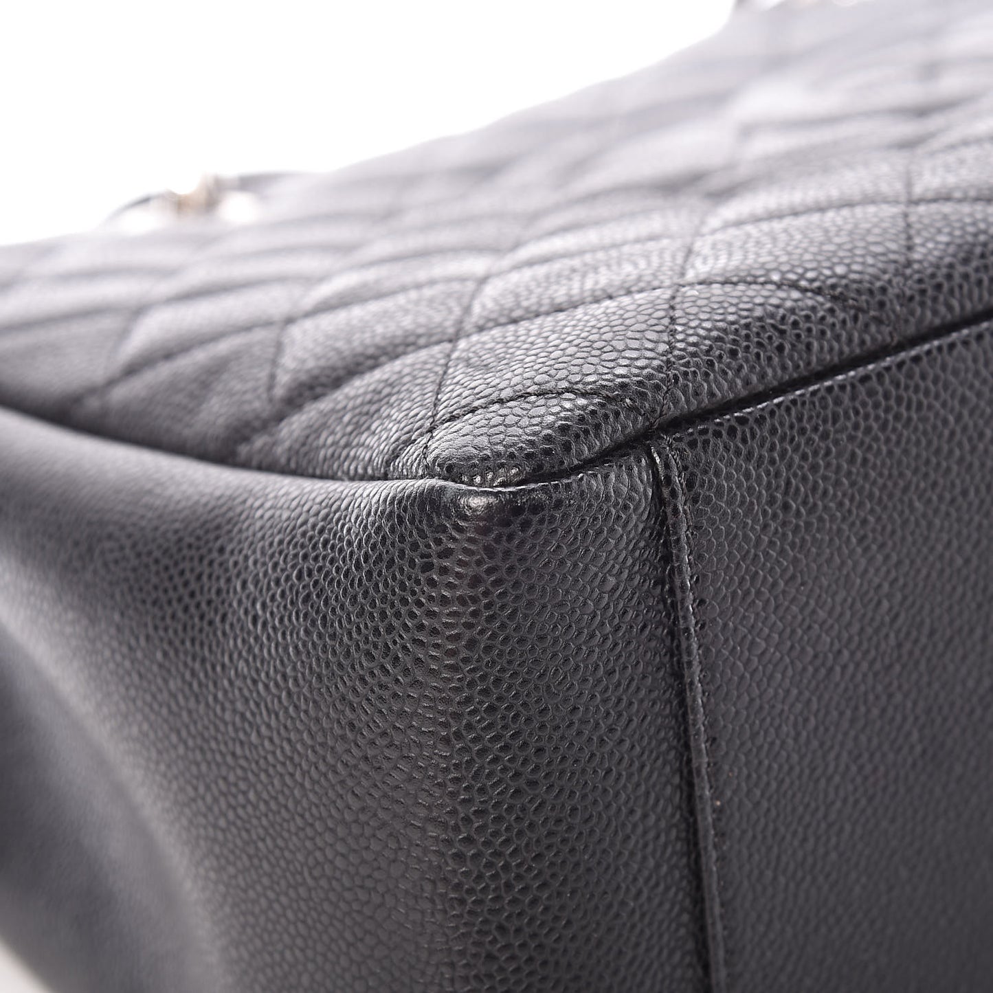 Caviar Quilted Grand Shopping Tote GST Black