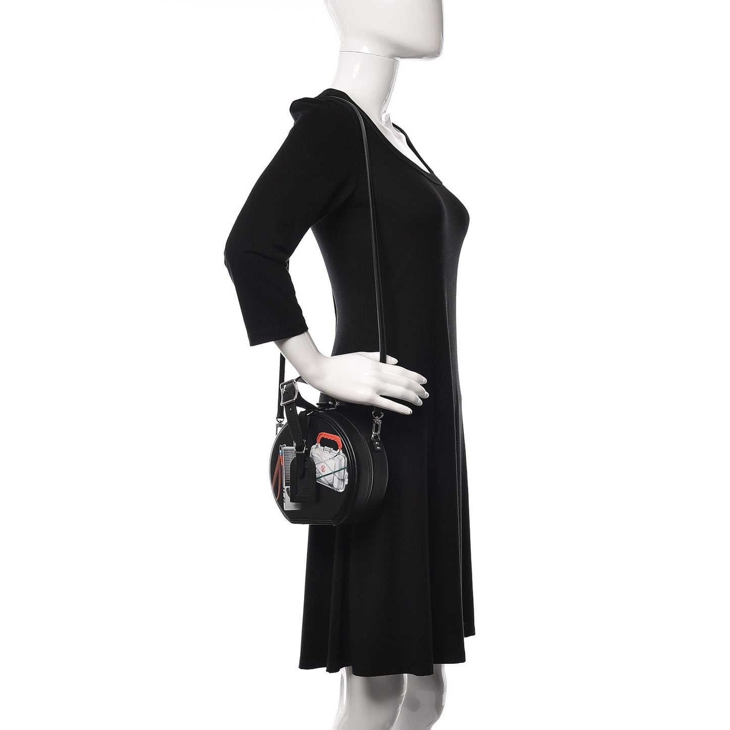 Calfskin Vintage Stickers Petite Boite Chapeau Black
