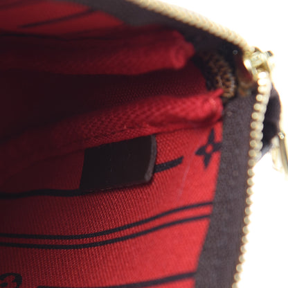 Louis Vuitton Damier Ebene Complice Trunks and Bags Mini Pochette Accessories Red 6 of 9
