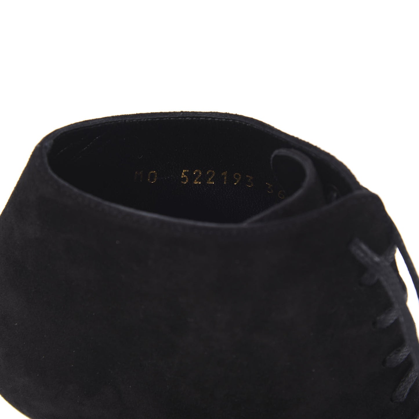 Suede Kiki Lace-Up Ankle Boot 36 Black
