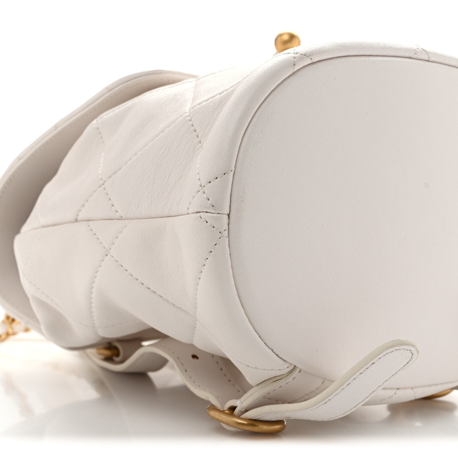 Chanel Lambskin Quilted Backpack White 9 of 14