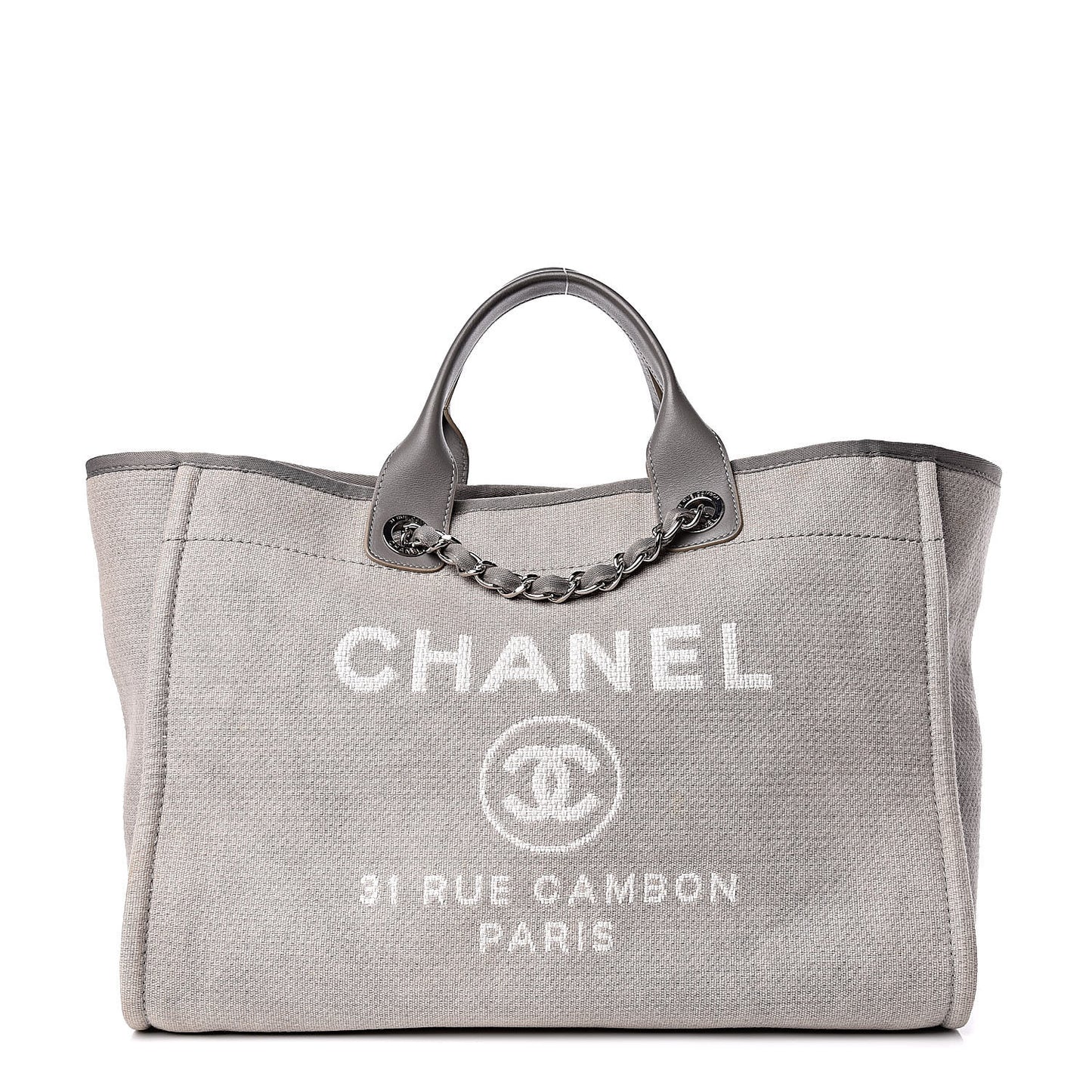 Canvas Large Deauville Tote Grey