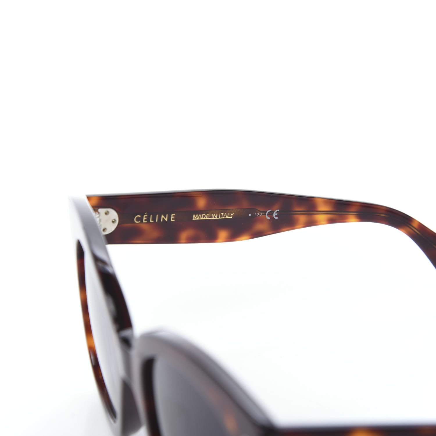 Celine Acetate Polarized Square Sunglasses CL40002U Tortoise 5 of 7