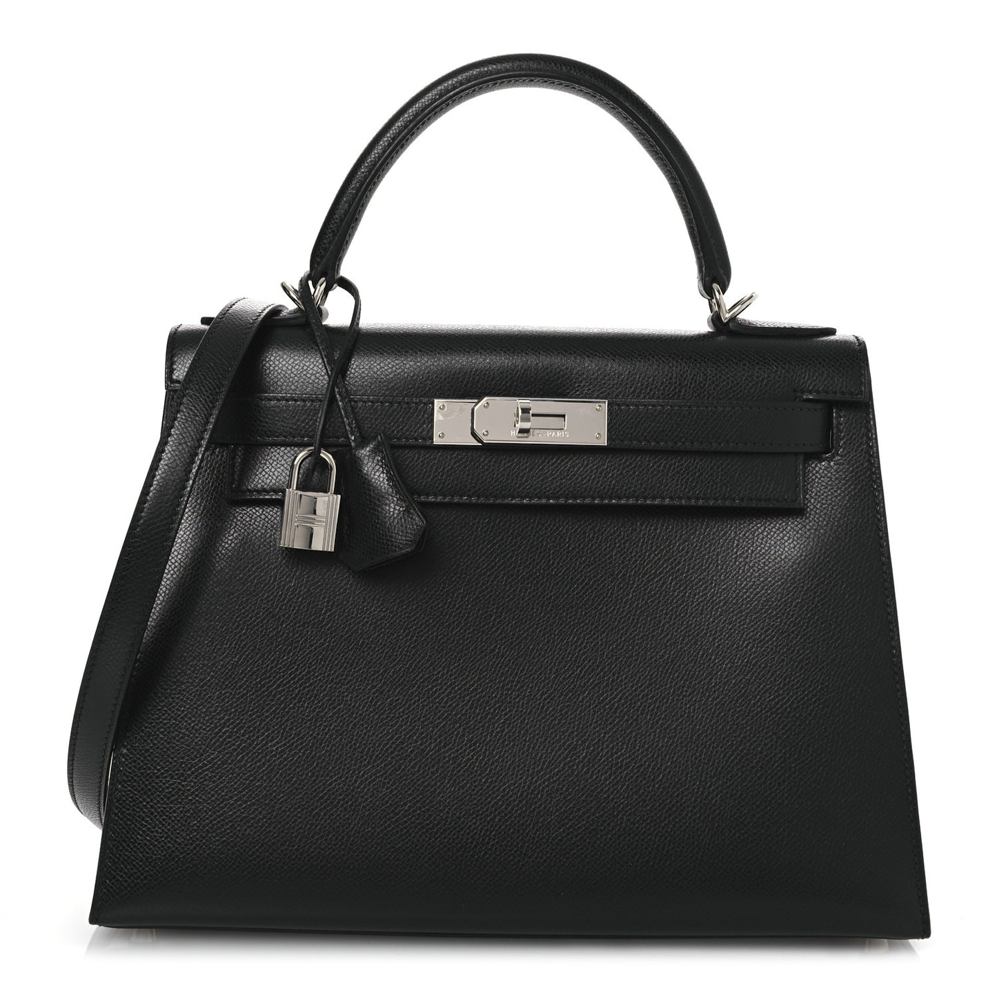 Veau Grain Lisse Kelly Sellier 28 Black