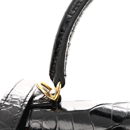 Hermes Shiny Alligator Kelly Sellier 25 Black 13 of 14
