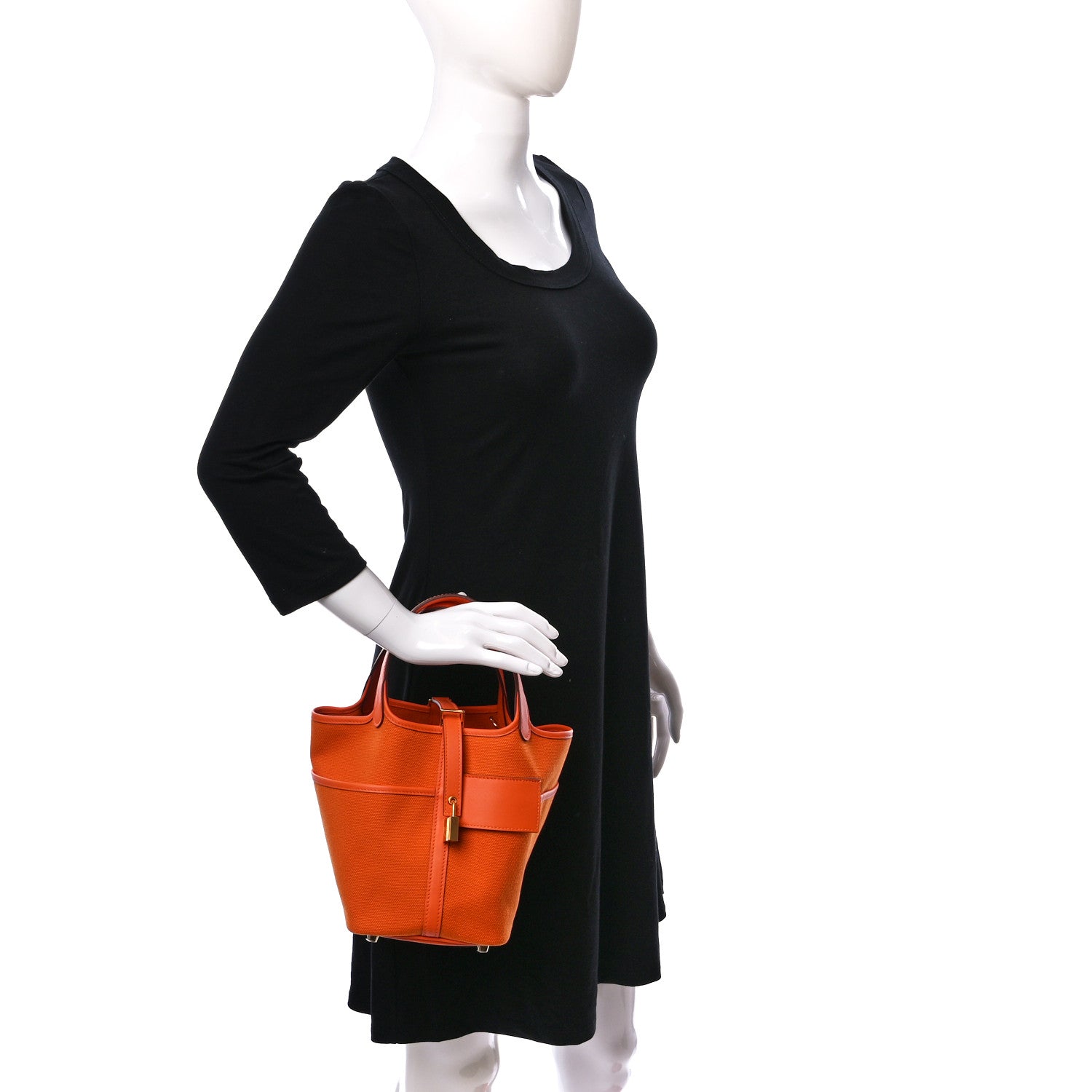 Hermes Toile Goeland Swift Cargo Picotin Lock 18 Orange 2 of 9