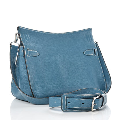 Hermes Taurillon Clemence Jypsiere 28 Blue Jean 3 of 12