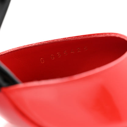 Chanel Patent Calfskin CC Pumps 38 Red Black 8 of 8