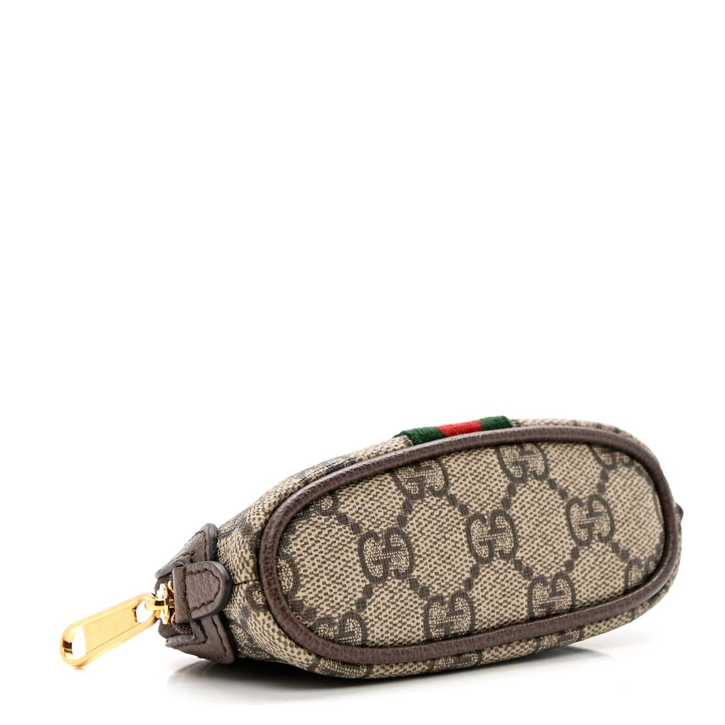 GG Supreme Monogram Web Ophidia Dome Key Pouch Beige New Acero