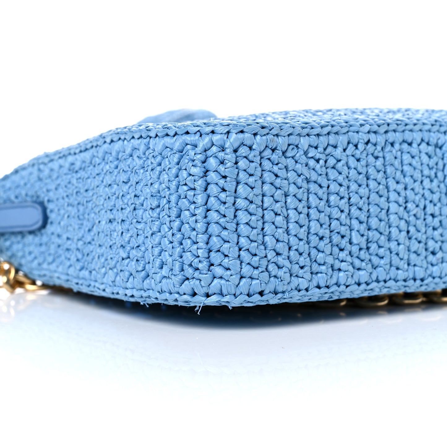 Yarn Raffia Effect Crochet Re-Edition 2005 Shoulder Bag Celeste