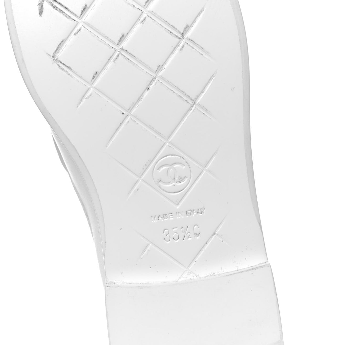 Lambskin Quilted CC Turnlock Loafers 35.5 White