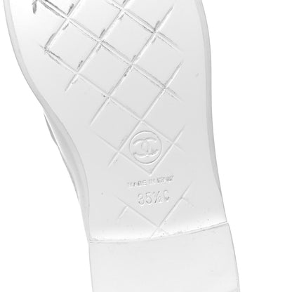 Chanel Lambskin Quilted CC Turnlock Loafers 35.5 White 6 of 8