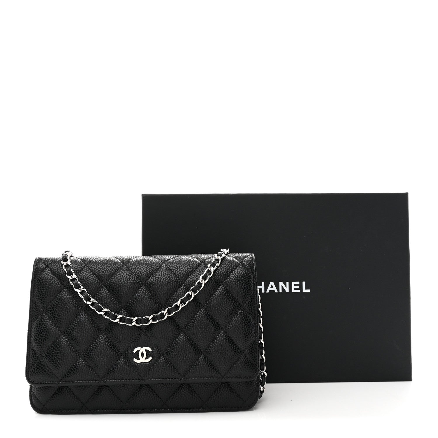 Chanel Caviar Quilted Wallet on Chain WOC Black 12 of 12