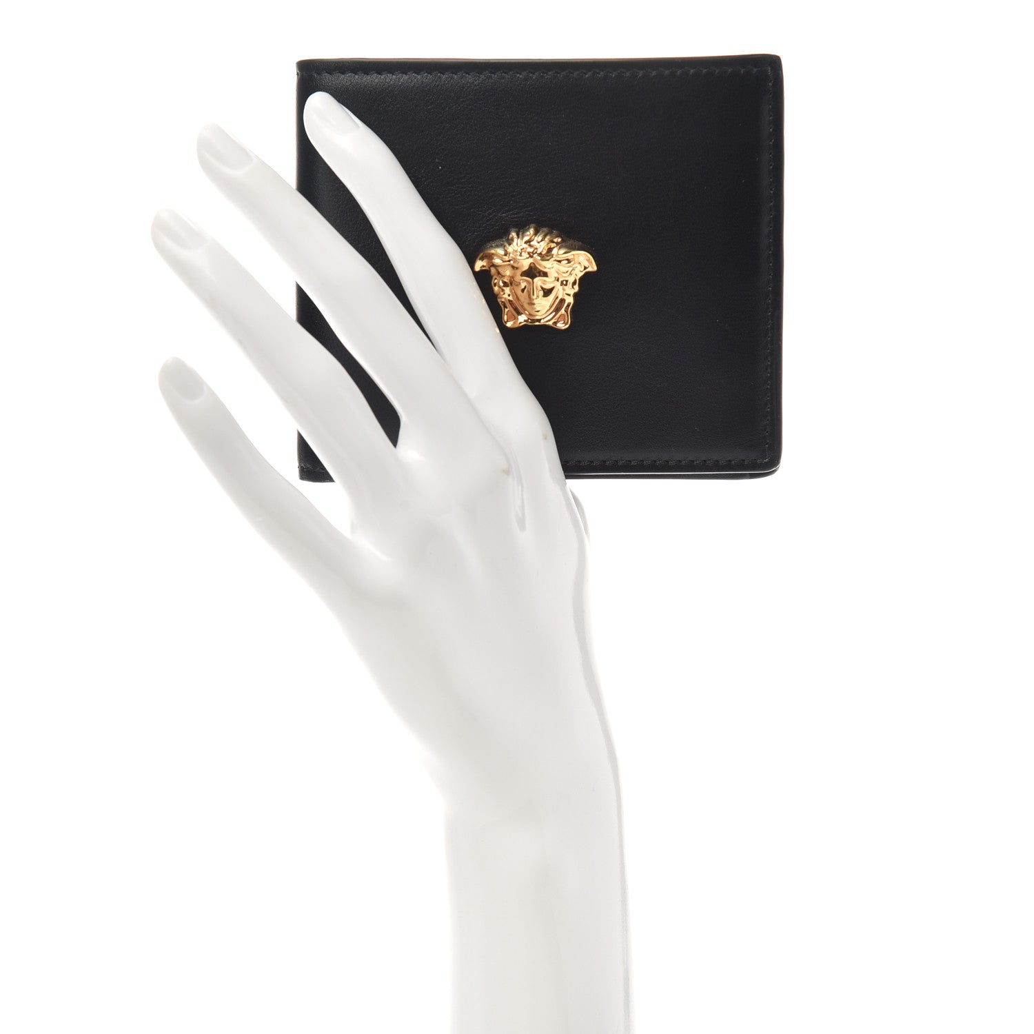 Versace Vitello Medusa Bi-Fold Wallet Black 2 of 6