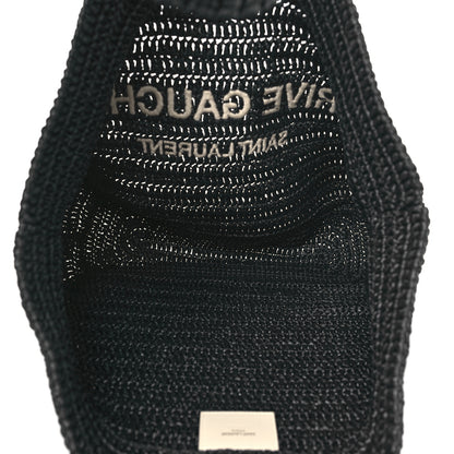 Saint Laurent SAINT LAURENT Raffia Rive Gauche Tote Black 5 of 10