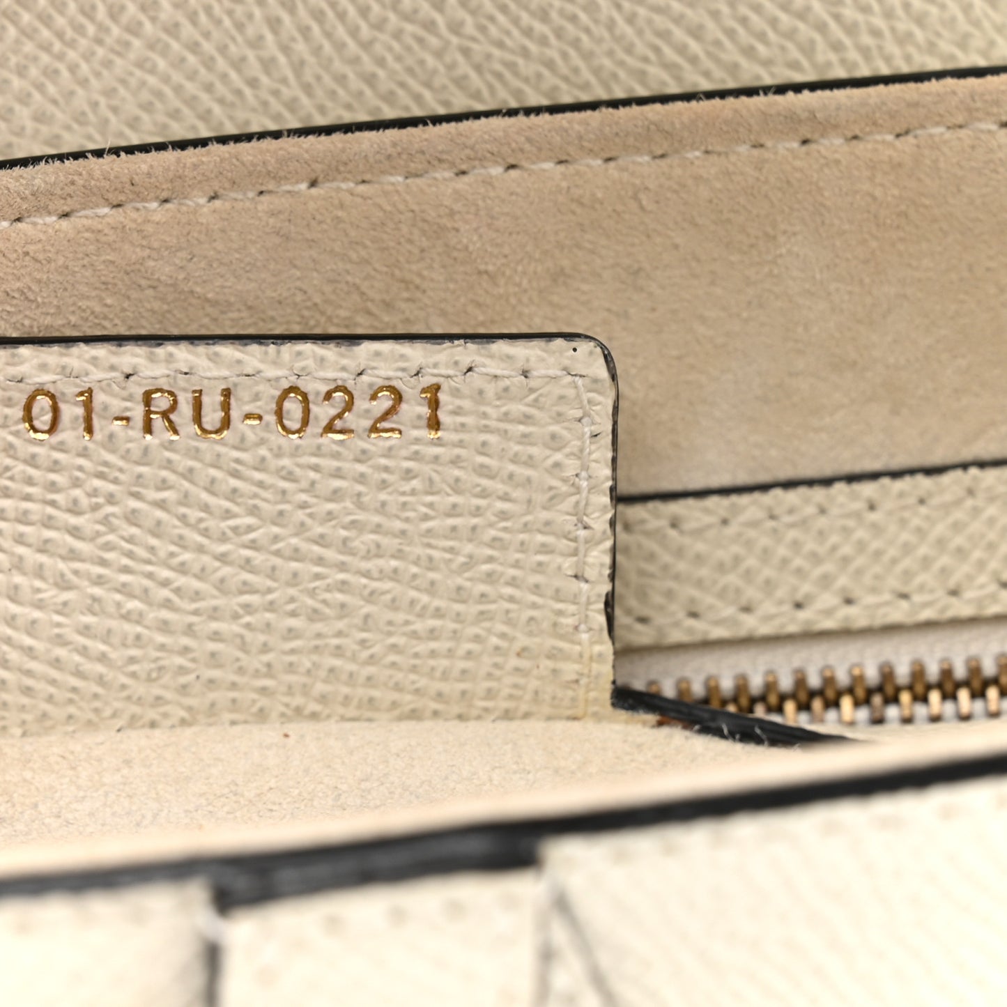 Grained Calfskin Saddle Bag White