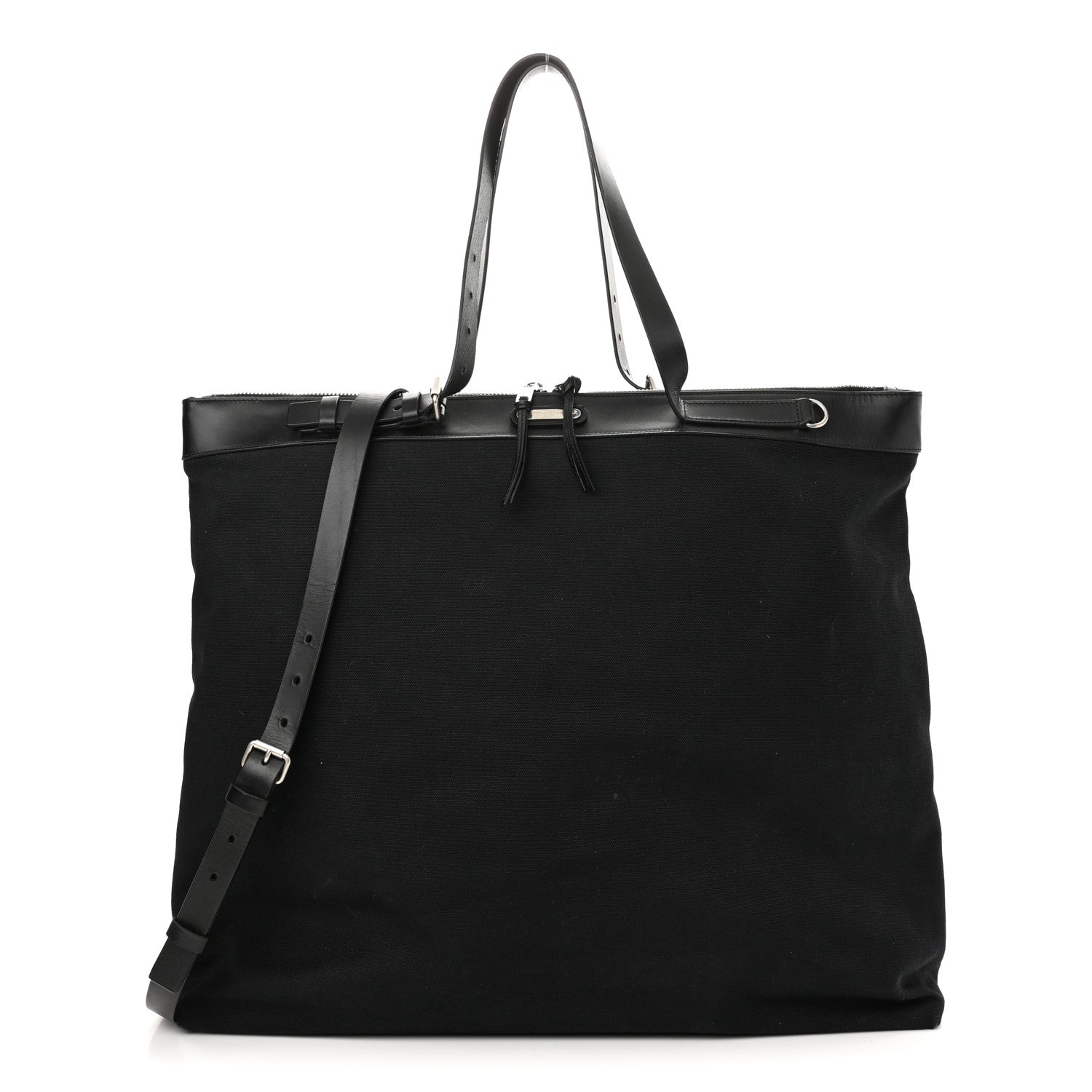 Saint Laurent Canvas ID Shopping Bag Black 1 of 10